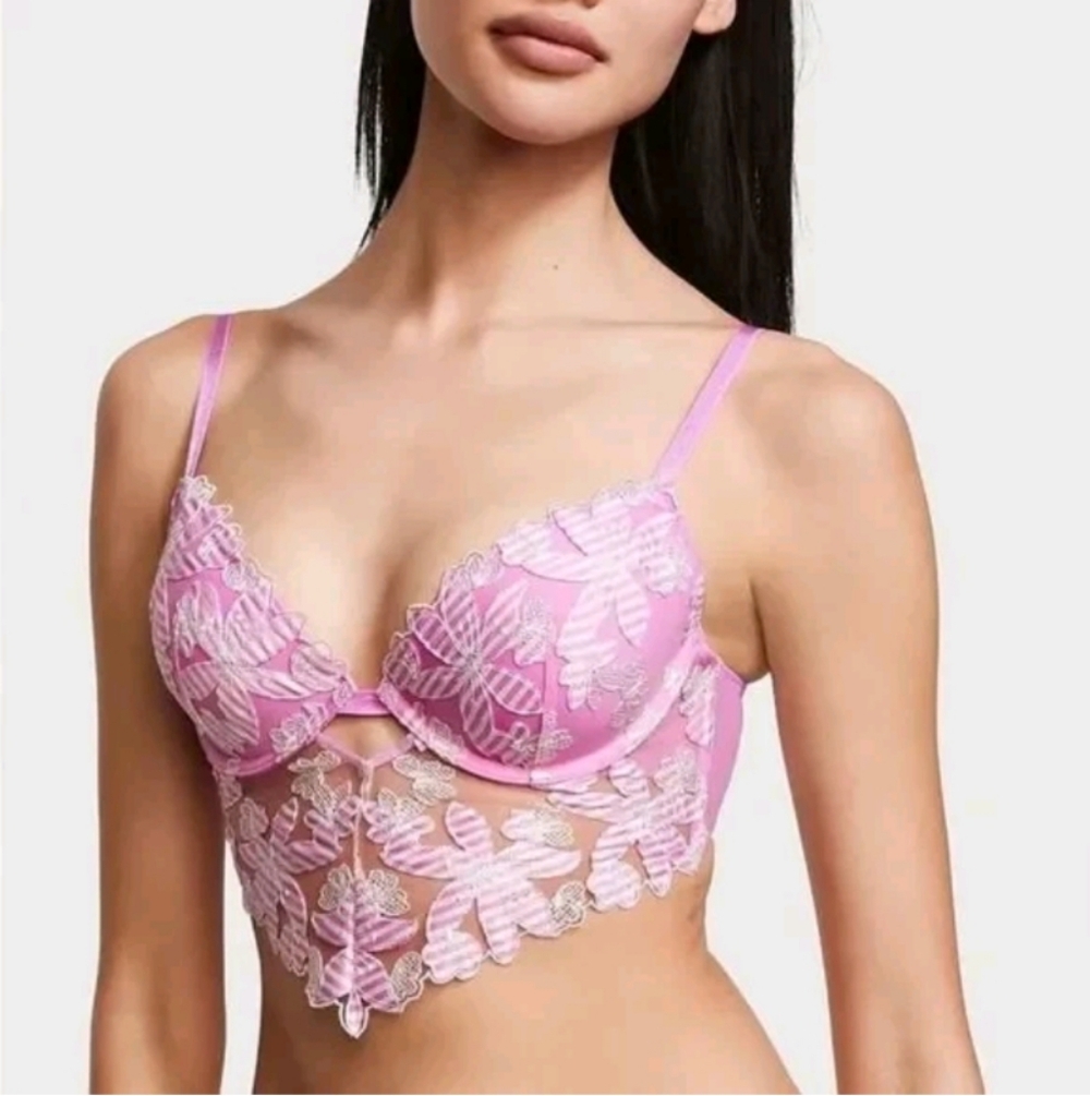 Victoria's Secret Luxe Lingerie Bras Lined Demi Women Intimates Size 34D